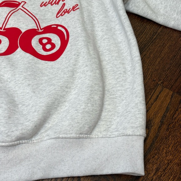 White Fox Cherry With Love In The Moment Hoodie Grey Marle - Picture 11 of 16